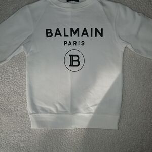 Balmain Kids White Logo Sweatshirt